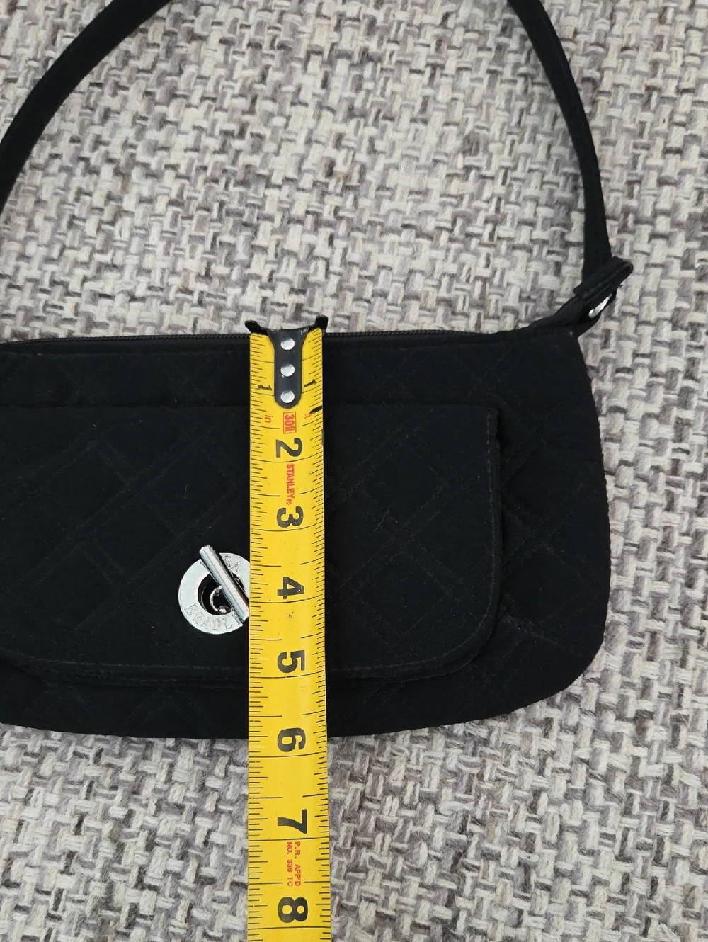 Vera Bradley Black Quilted Mini Shoulder Bag